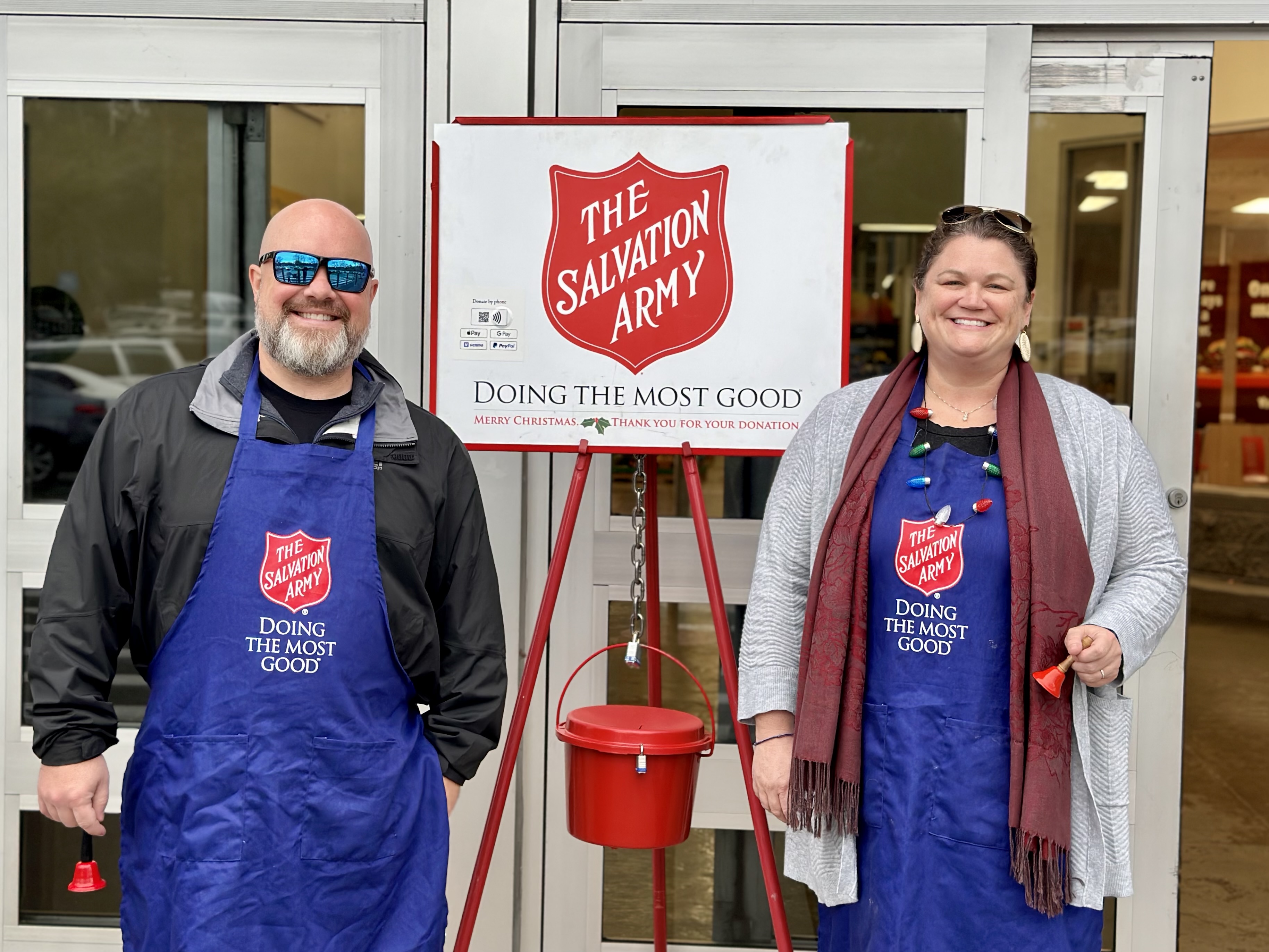 Ringing the bell for The Salvation Army